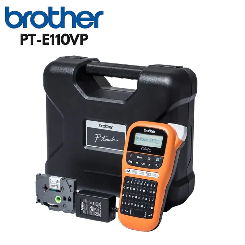 Rotuladora Industrial Brother PT-E110VP Portátil para Cables con Maletín