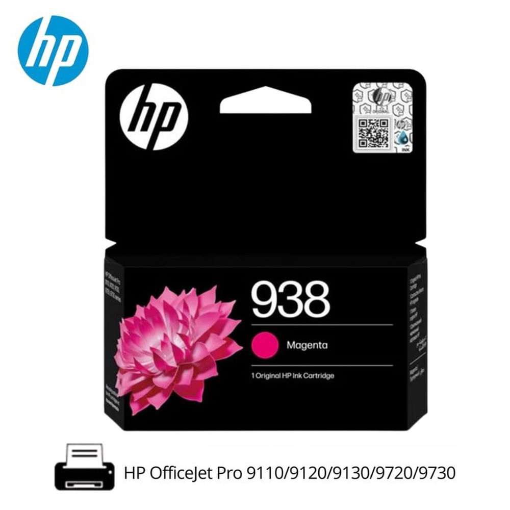 TINTA HP 938 MAGENTA  4S6X6PL HP OfficeJet Pro 9110 9120 9130 9720 9730 800 páginas