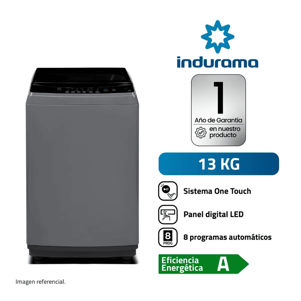 Lavadora 13kg Carga Superior LRI-13DGR Indurama