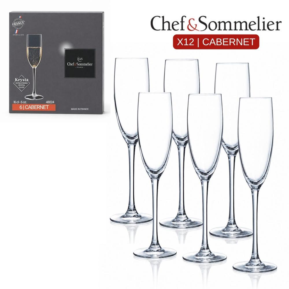 Copas Champagne Cristal 160 Ml Set X12 Chef&Sommelier Cabernet
