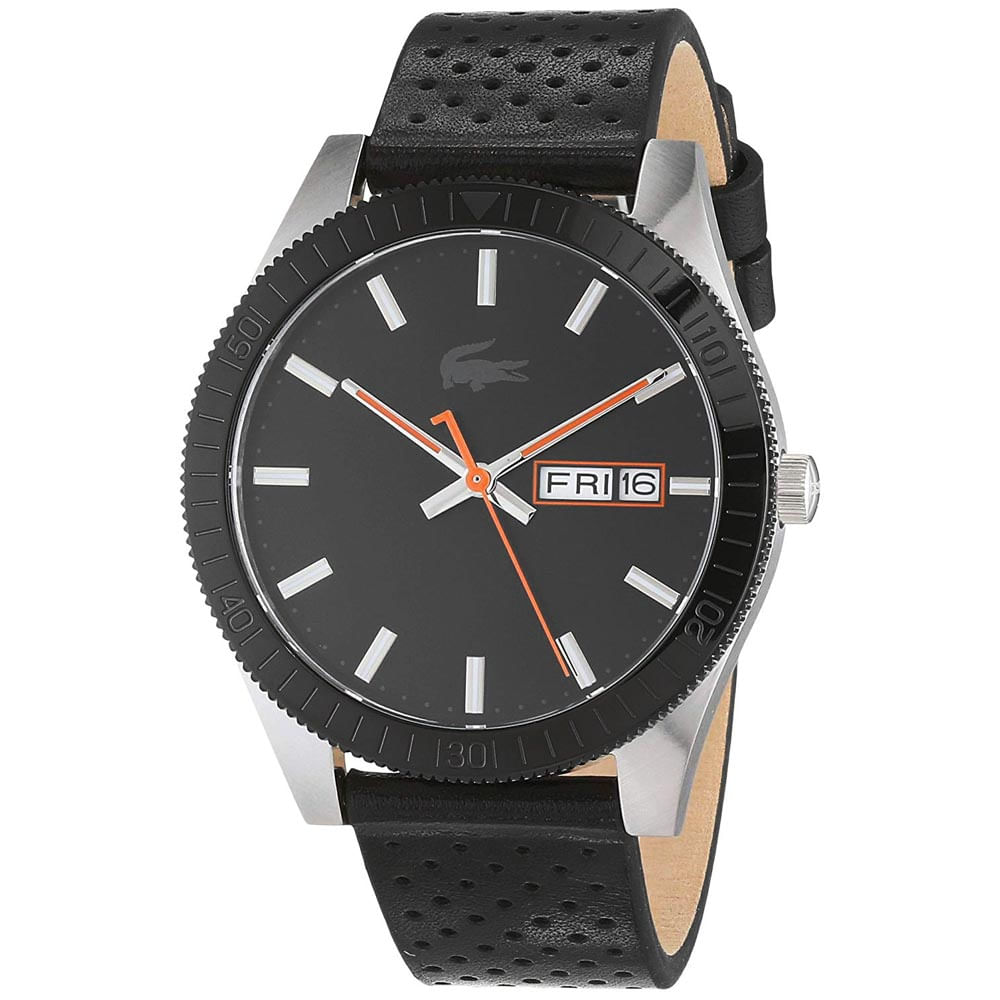 Reloj Lacoste Legacy 2010982 Fecha Correa de Cuero Negro