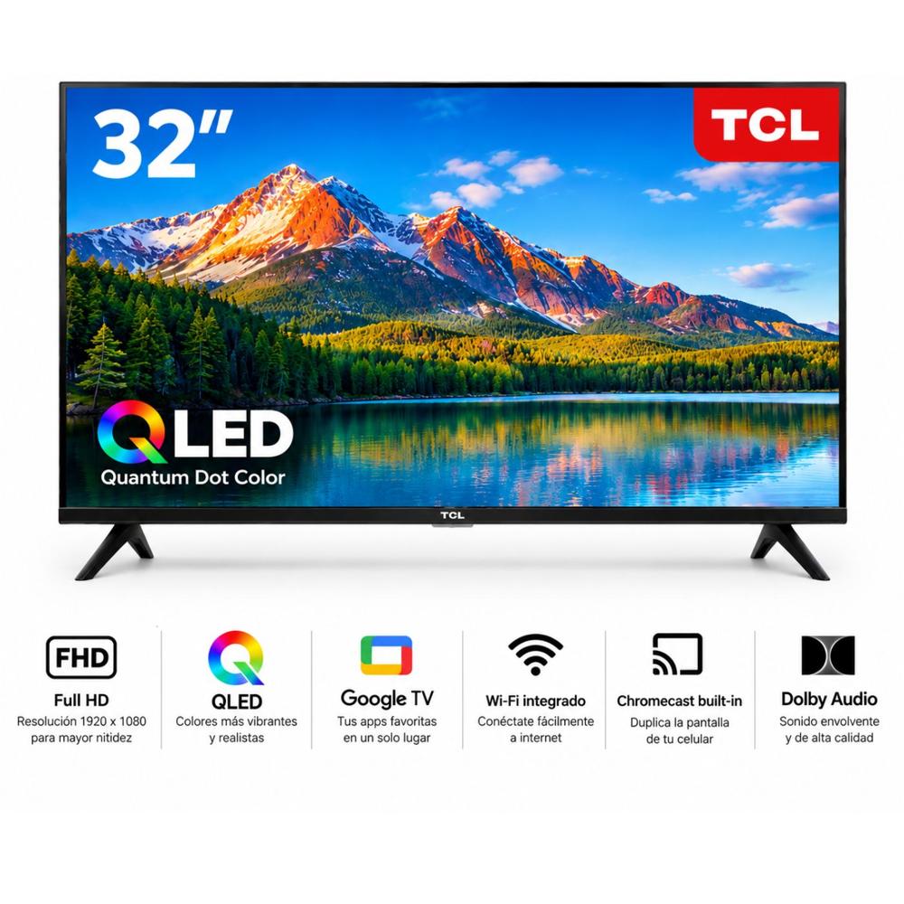Televisor Smart TV 32'' TCL QLED FHD GoogleTV 32V51C 2025