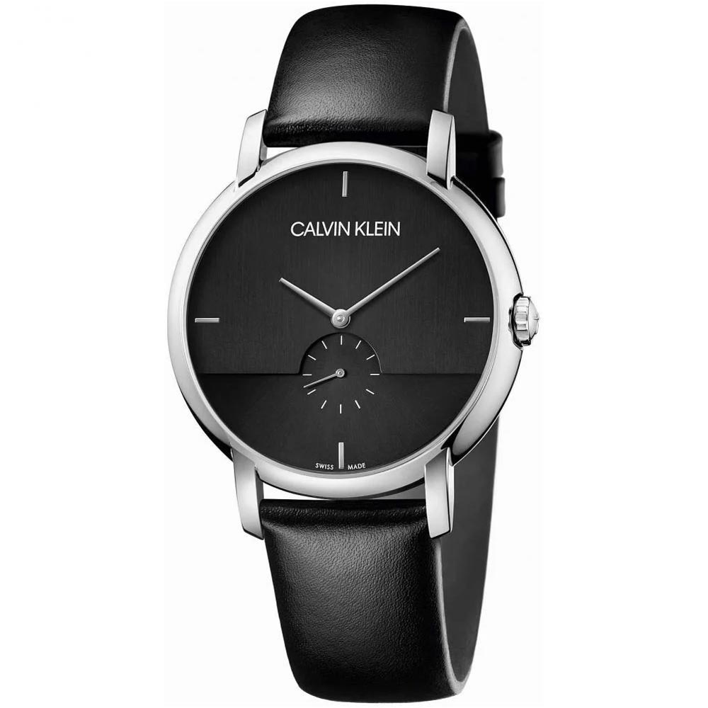 Reloj Calvin Klein Established K9H2X1C1 Suizo Correa de Cuero Negro