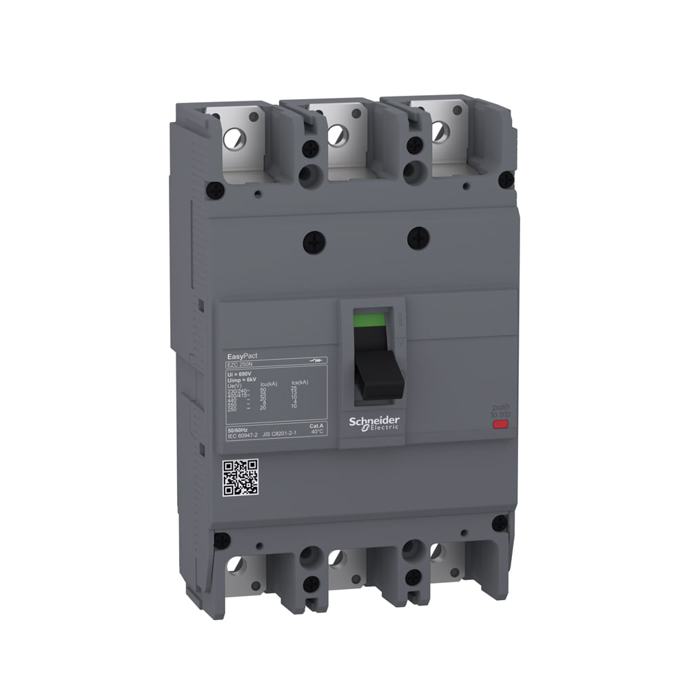 Interruptor Automatico Fijo 3P Trifasico 125 Amperios 240V 50ka Schneider