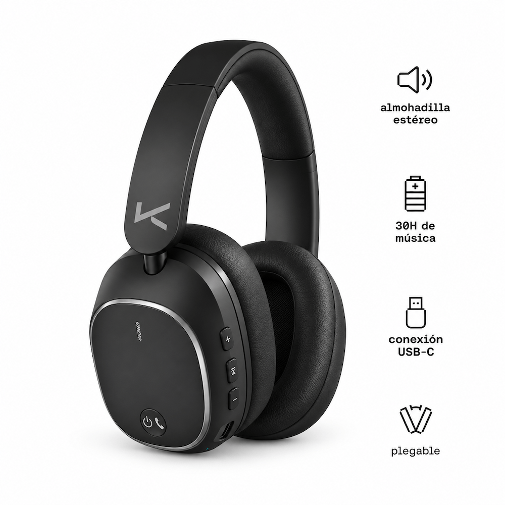 Audifonos Inalámbricos Bluetooth 30H CLAM-101N Negro
