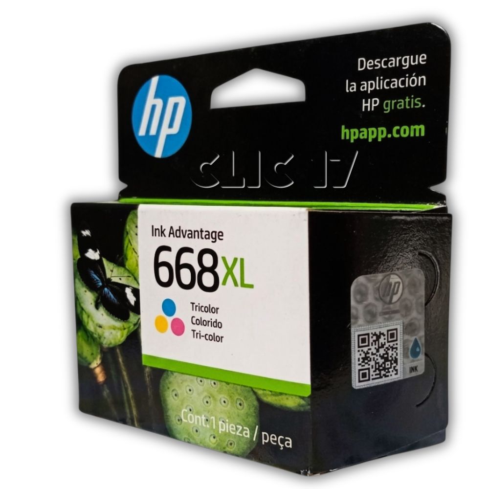 Tinta HP 668XL Tricolor Original (7FP37VL)