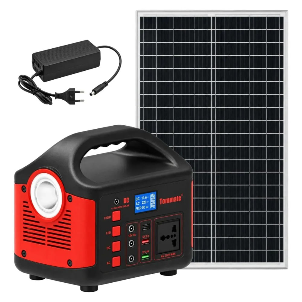 Estación De Energía Portátil Tomate 300w Con Panel Solar 40w