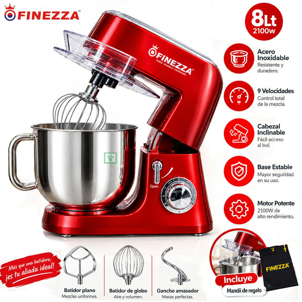Batidora Eléctrica Finezza 2100W 8.0L FZ-6826B