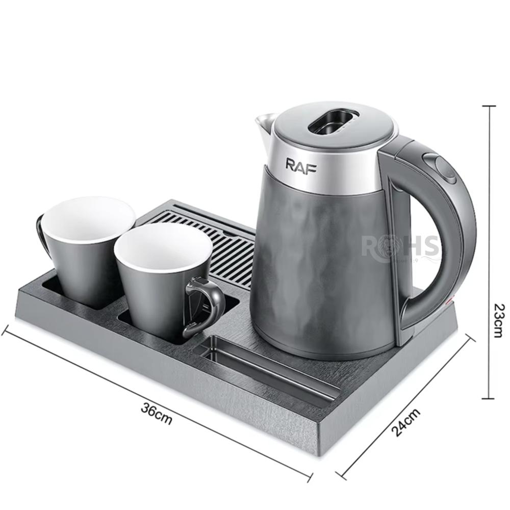 Hervidor Eléctrico RAF R.7924 1500W - Diseño Moderno  2 Tazas de Loza - Calienta Agua Rápido
