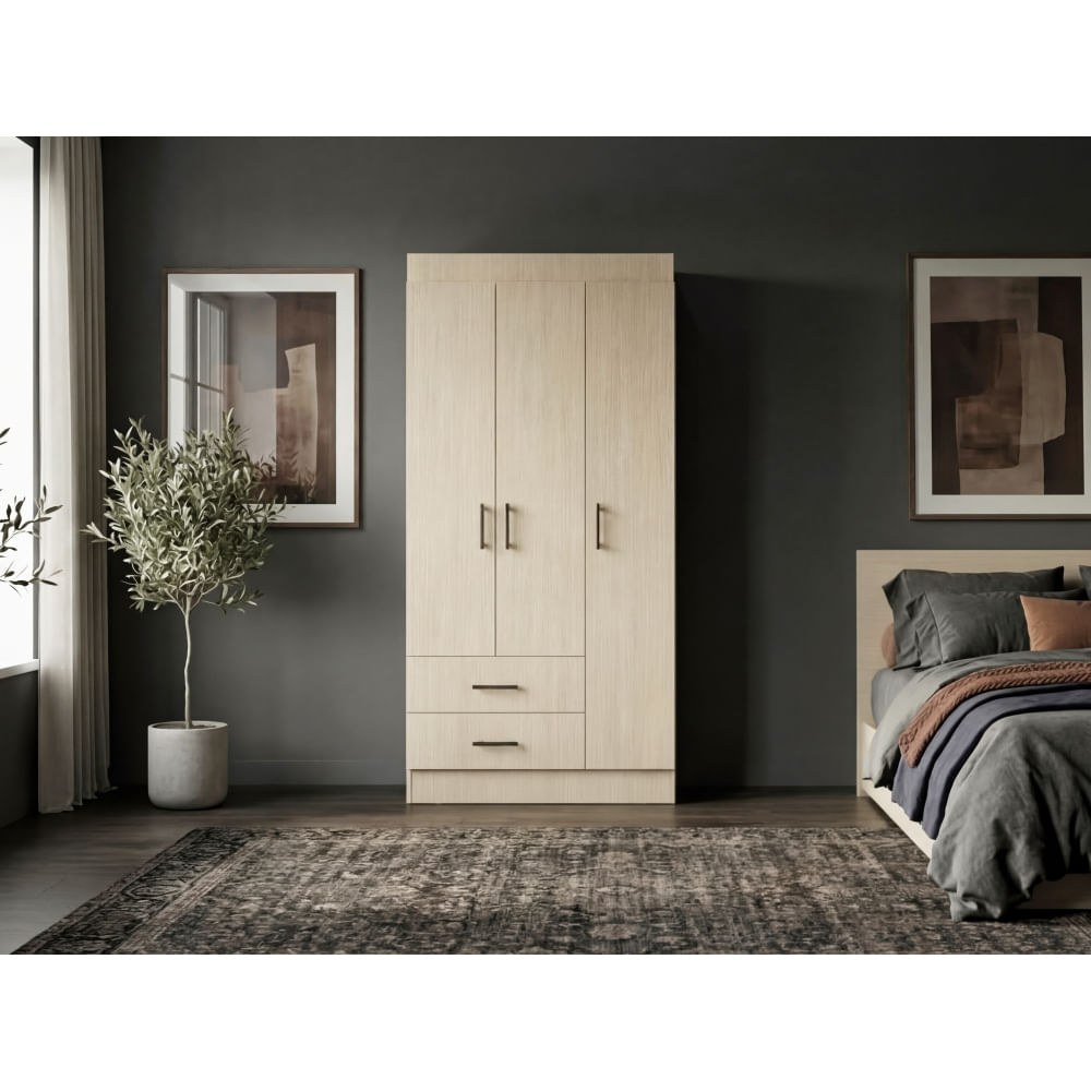 Ropero 3 Puertas Houston Cartagena Y Wengue