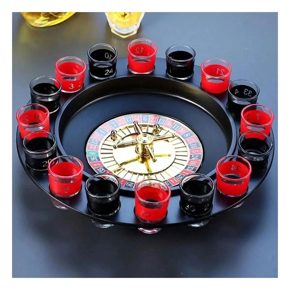 JUEGO DE RULETA DE SHOTS PARA FIESTAS.
