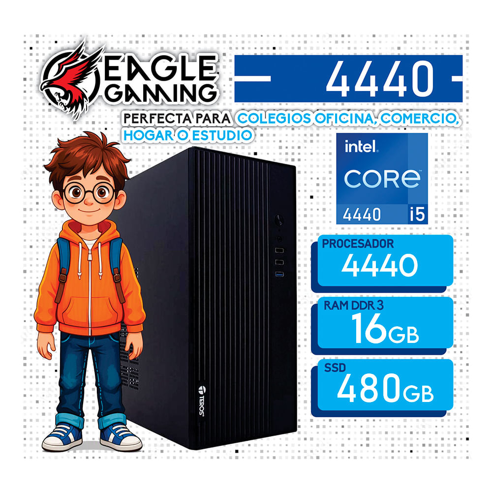 PC DE OFICINA INTEL CORE i5 4440 16GB DDR3 SSD 480GB