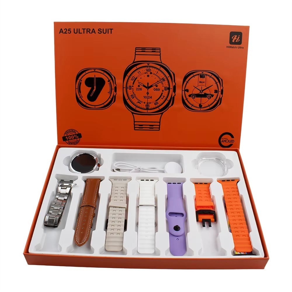 Reloj Inteligente Smartwatch A25 Ultra Suit de Correas Intercambiables.