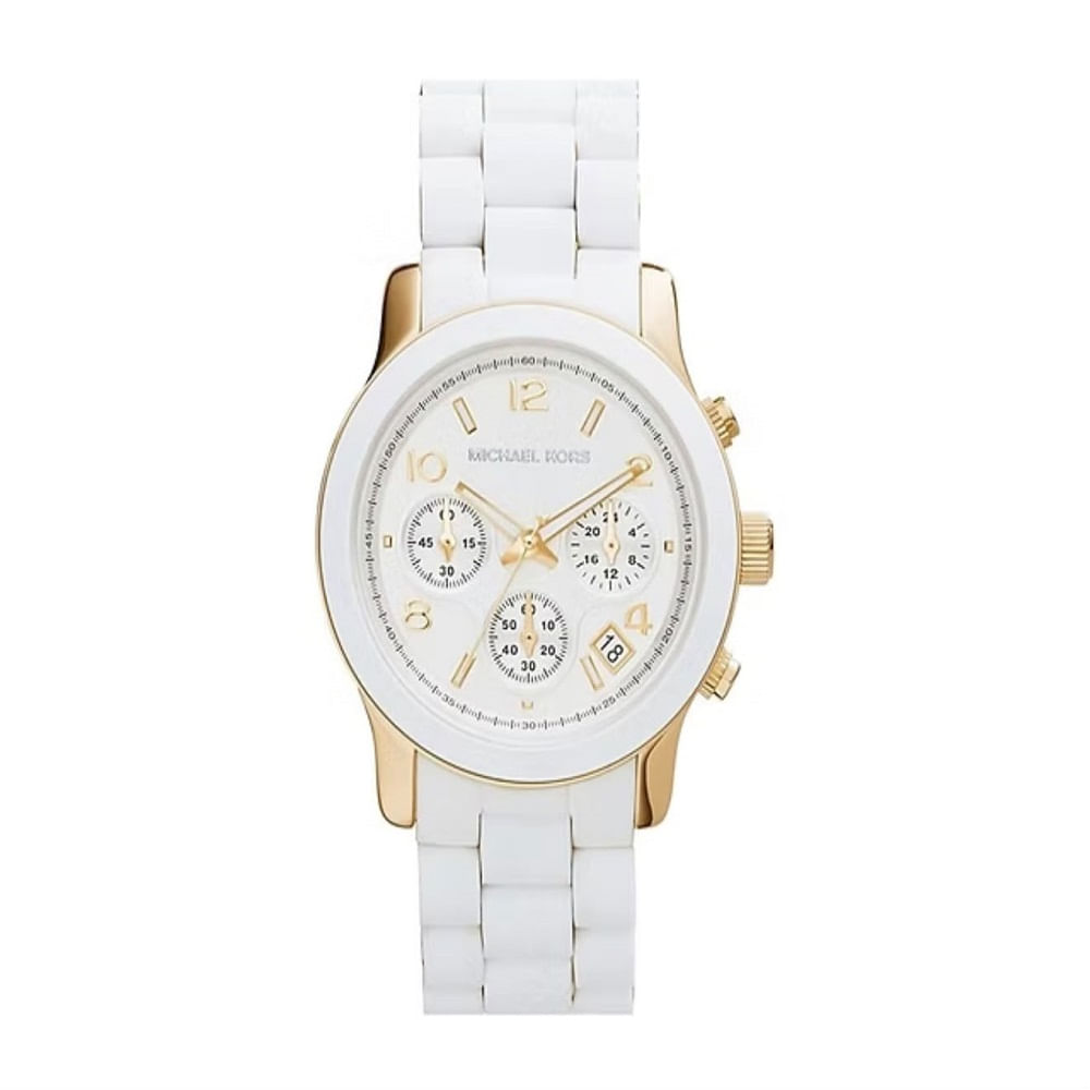 RELOJ MICHAEL KORS MUJER ANÁLOGO RUNAWAY BLANCO DORADO