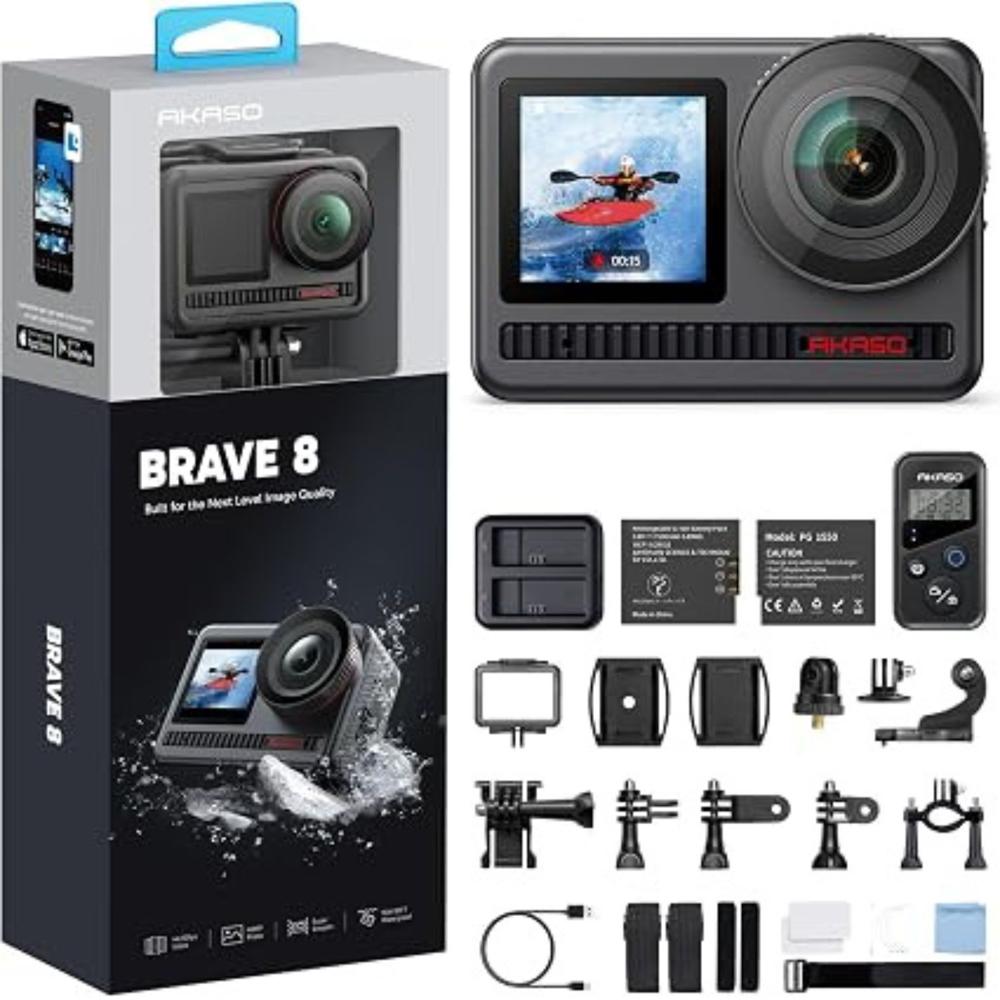 Cámara Deportiva AKASO Brave 8 4K 60FPS 48MP