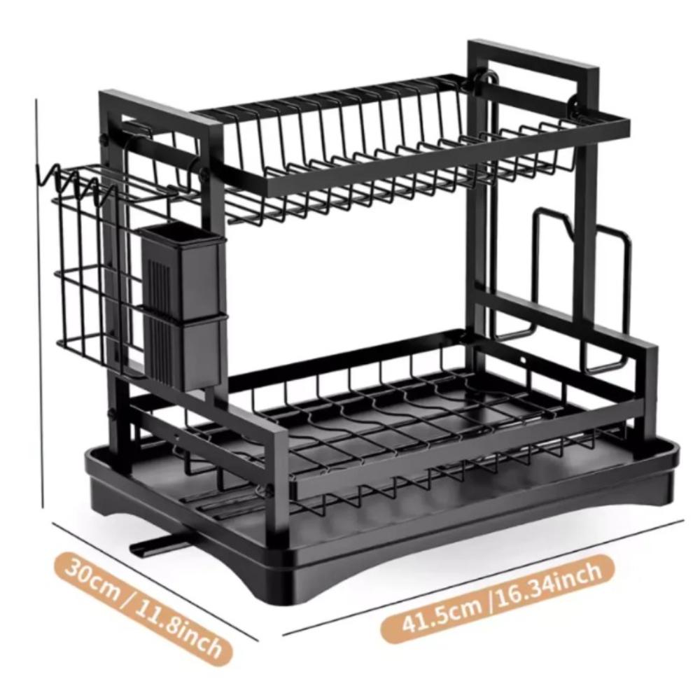 Escurridor de platos Organizador Rack de 2 Niveles cocina