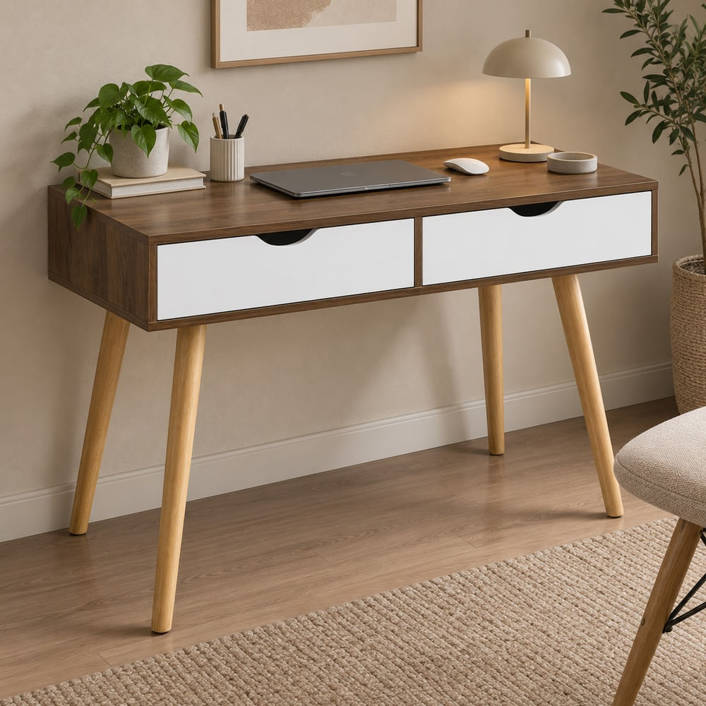 Escritorio Vintage  Luna 2 Cajones Ventitas Home Color Bello