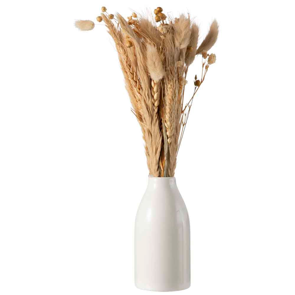 Set DECO HOME Mini Florero + Flores Secas Arena