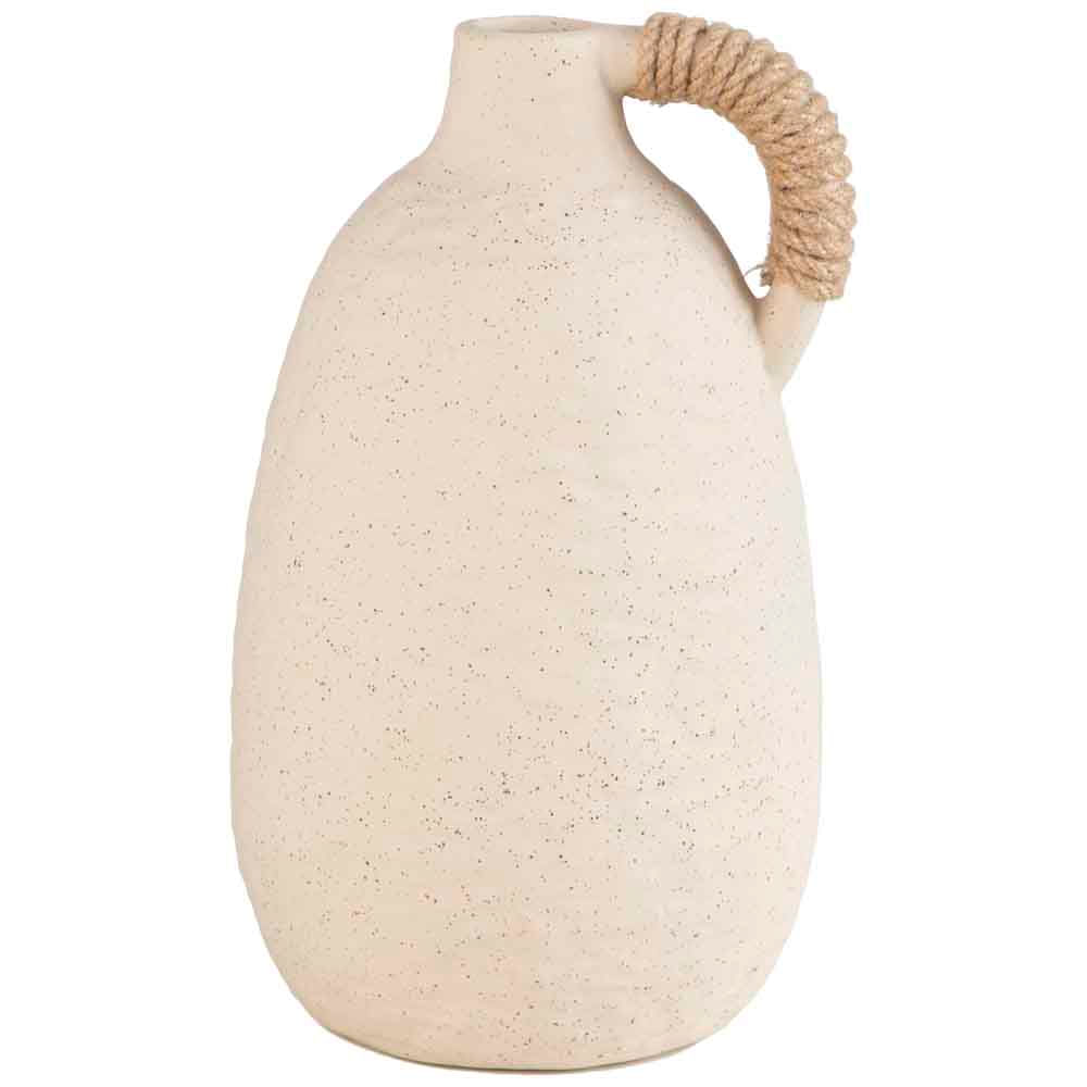 Jarrón DECO HOME Florero Beige Arena