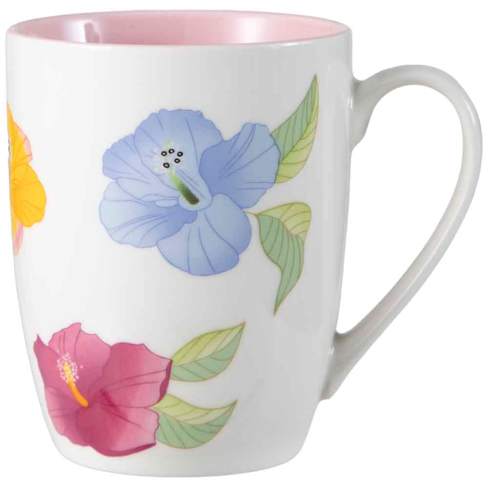 Taza DECO HOME Flores Acuarela