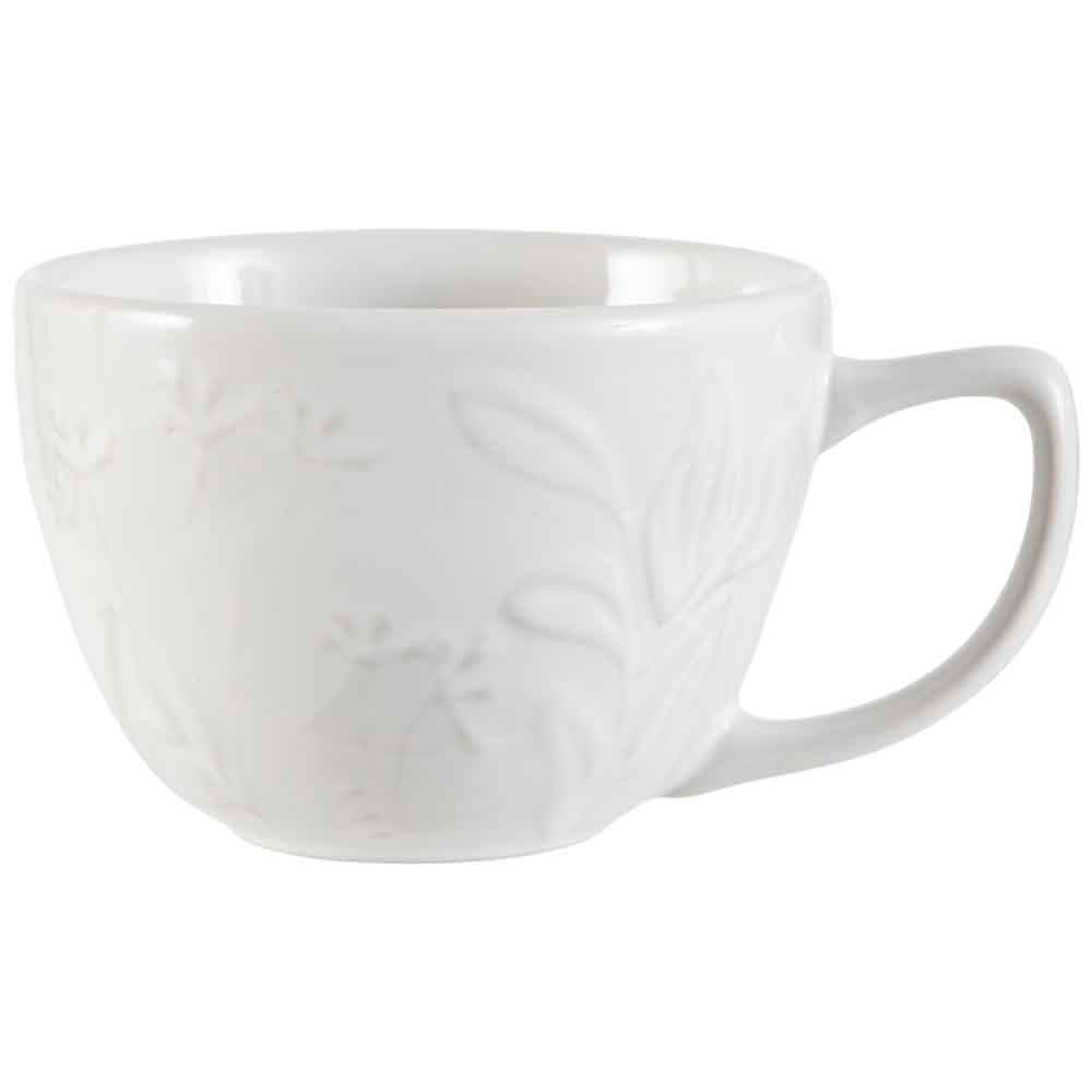 Taza DECO HOME Cerámica Blanca Acuarela