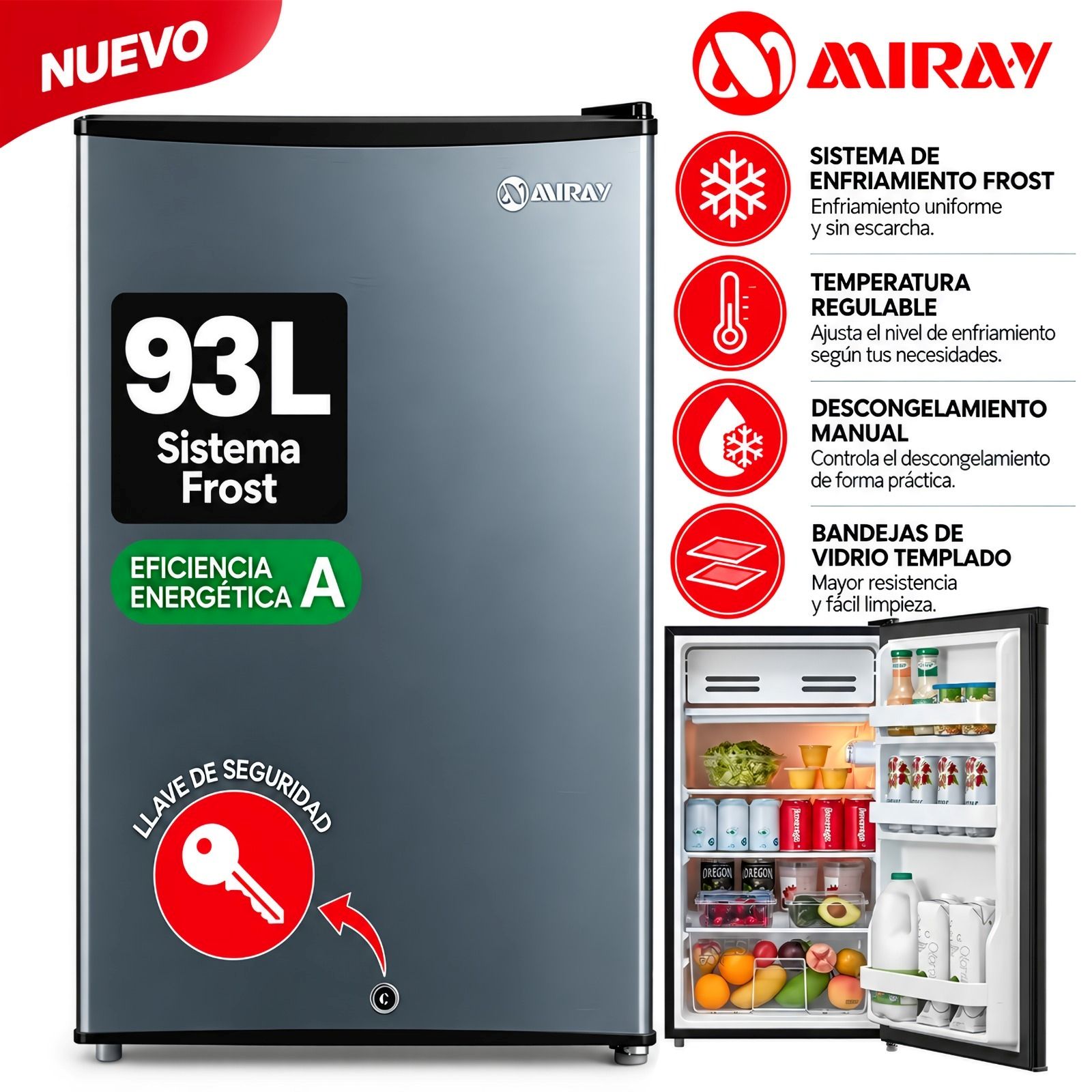 Frigobar - Refrigeradora RM-96M Frost  93 L Silver