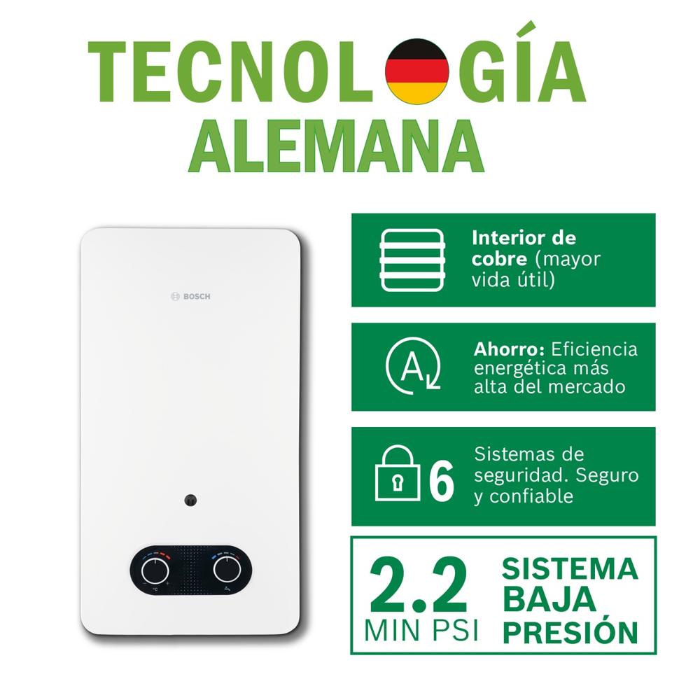 Terma GLP Bosch Vital 10 Lt. Baja Presión +kit