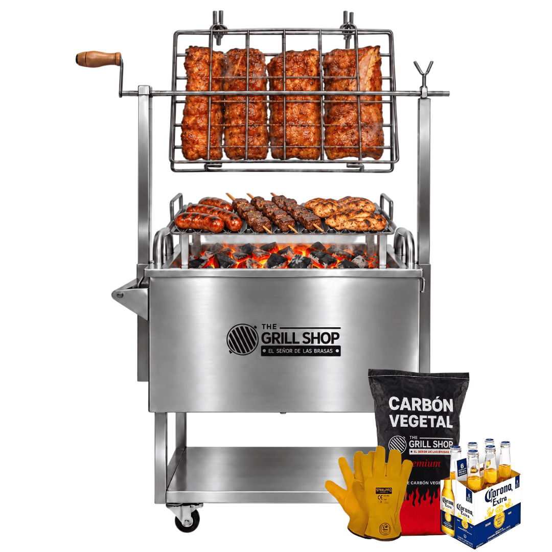 Caja China Mediana 3 en 1 Acero inoxidable Guantes carbón cerveza