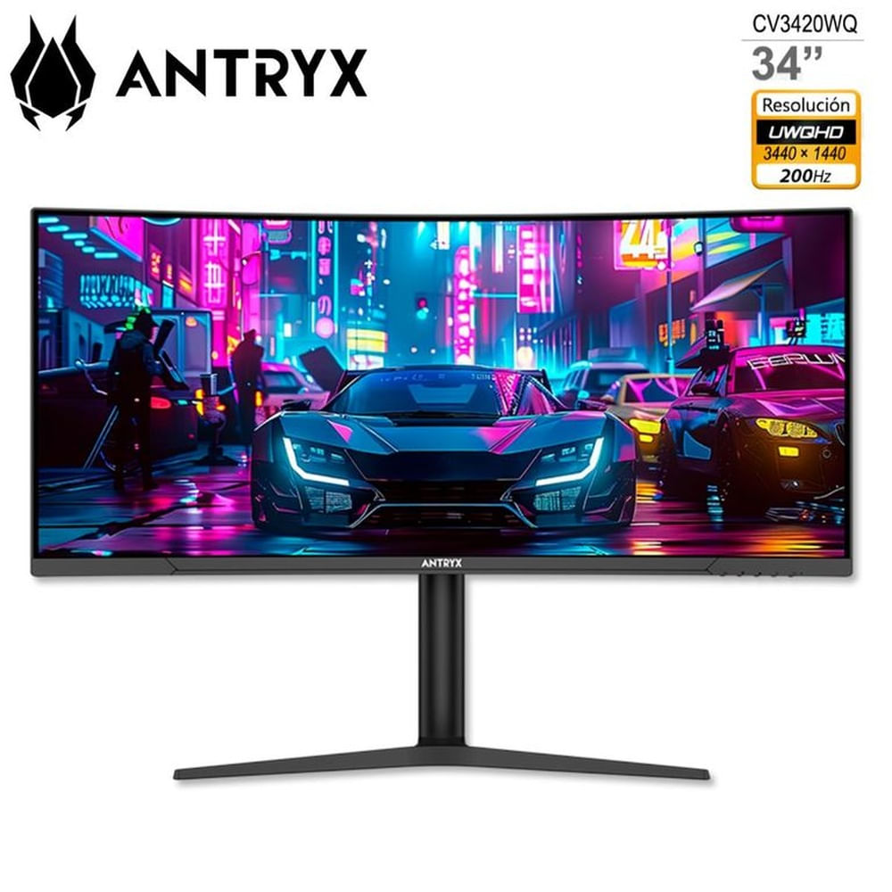 MONITOR 34 ANTRYX CV3420WQ 2K UWAHD 200HZ 1MS RGB CURVO