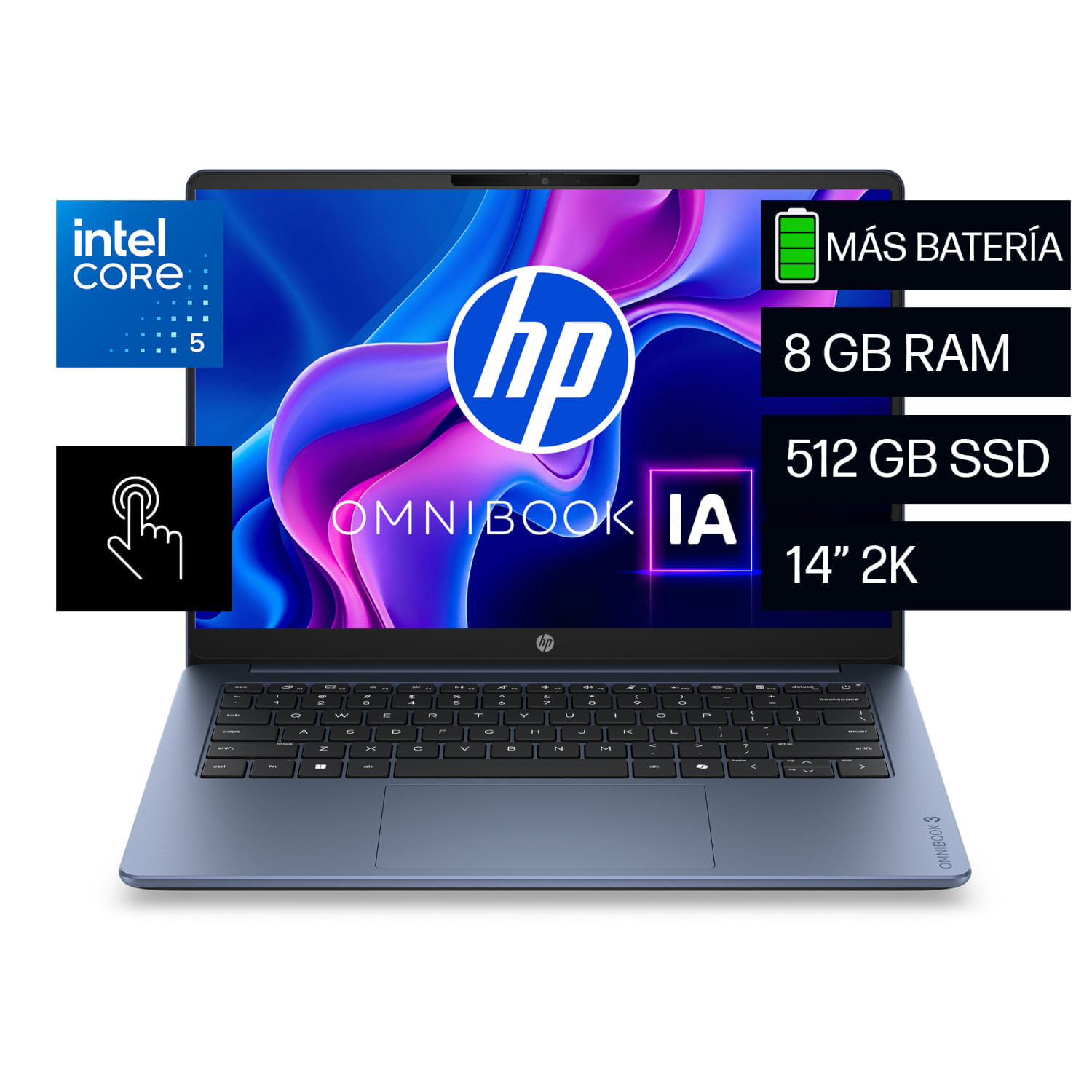 Laptop HP OmniBook 3 AI 14-ht0061laTS Intel® Core™ 5 8GB 512GB