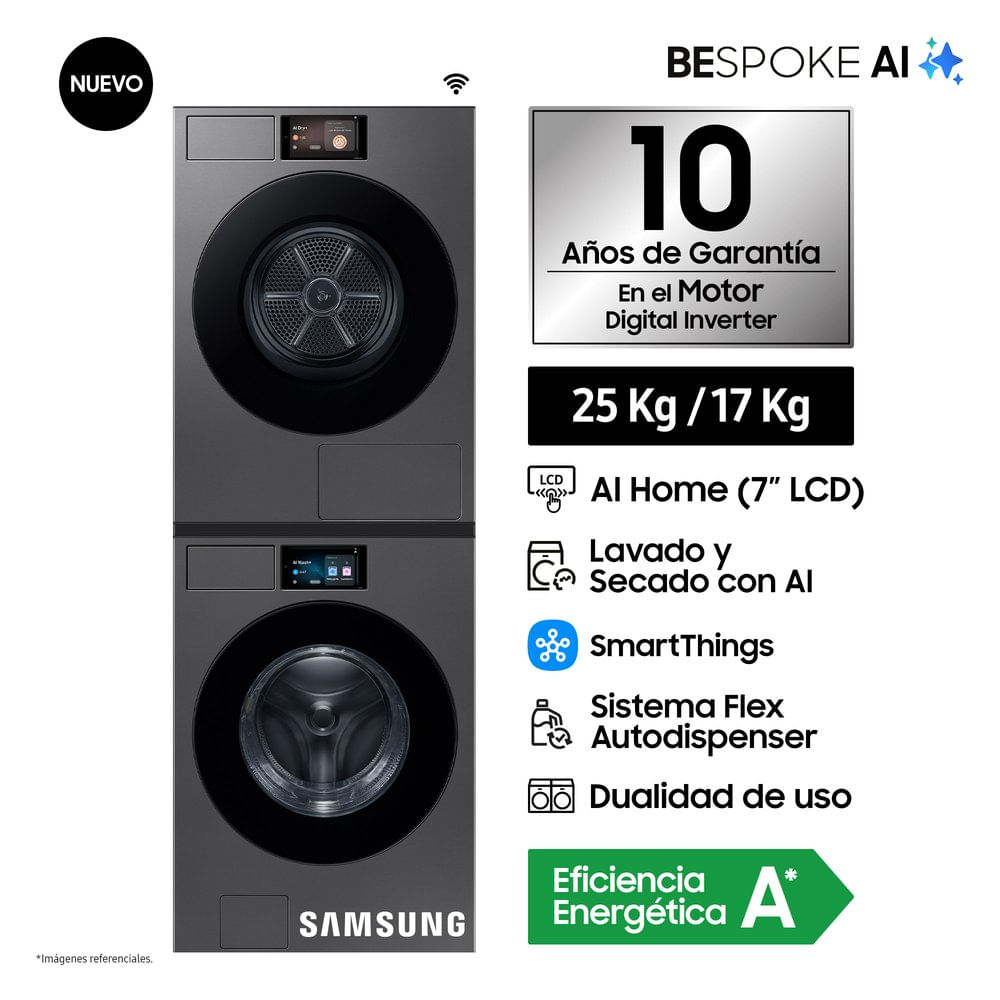 Centro de Lavado Samsung BeSpoke AI 25KG/17KG