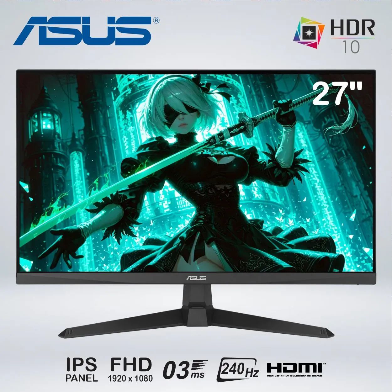 MONITOR GAMER VG279QM5A FULL HD 27 PULGADAS IPS 240hz 0.3ms HDR10 G SYNC AMD SPEAKER