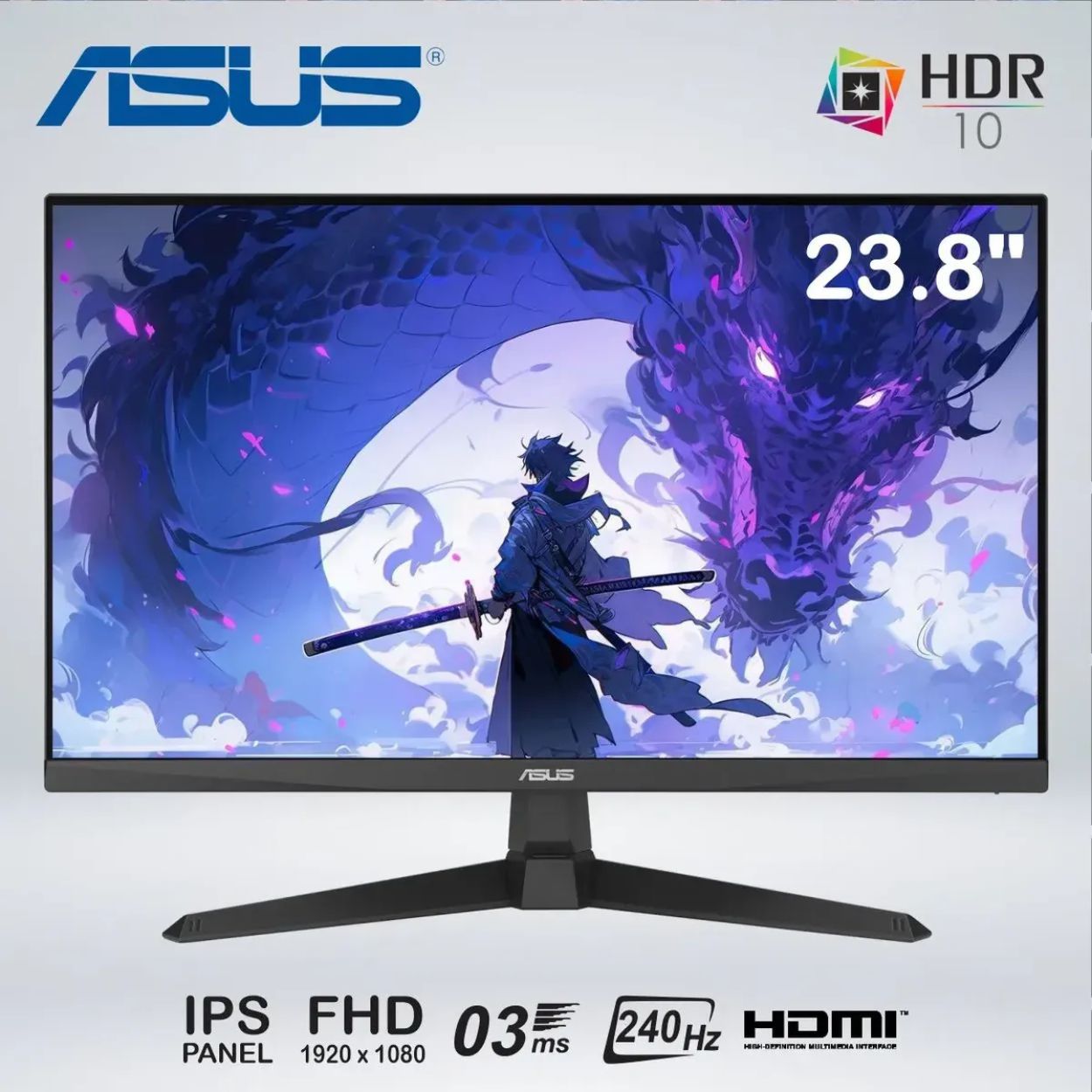 MONITOR GAMER VG249QM5A FULL HD 23.8 PULGADAS fast IPS 240hz 0.3ms G-SYNC AMD AI VISUAL