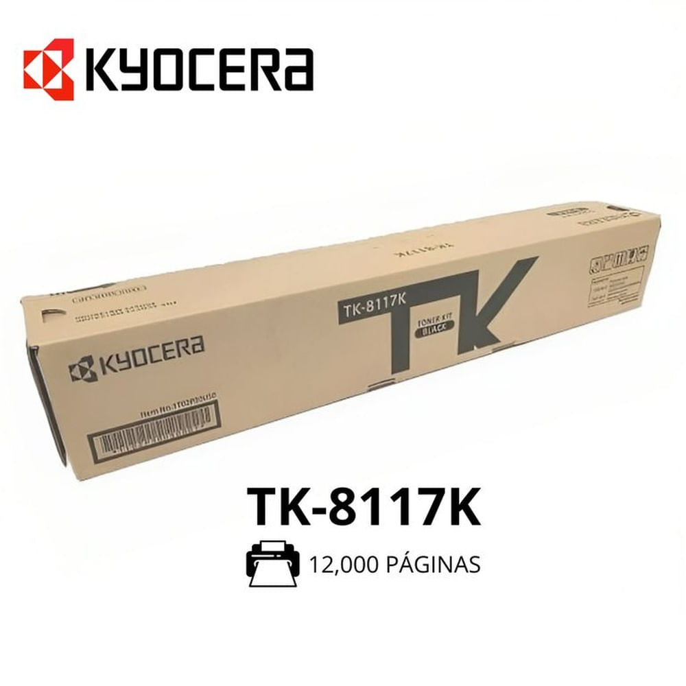 TONER KYOCERA TK-8117K ECOSYS M8124CIDN BLACK 12,000 PÁGINAS