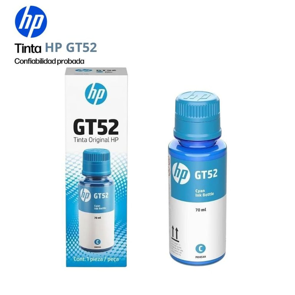 TINTA HP GT52 CYAN M0H54AL 70ML ORIGINAL