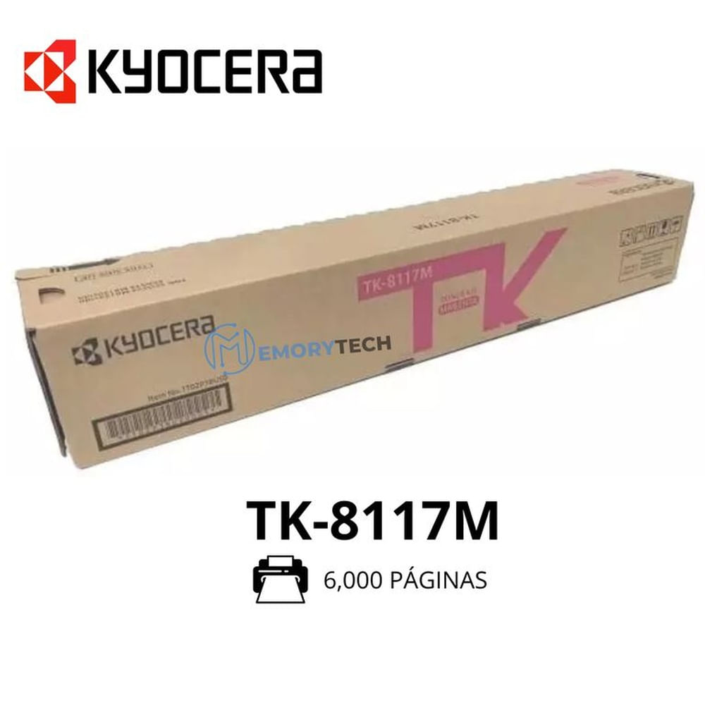 TONER KYOCERA TK-8117M MAGENTA ECOSYS M8124CIDN, M8130CIDN 6,000 PAGINAS
