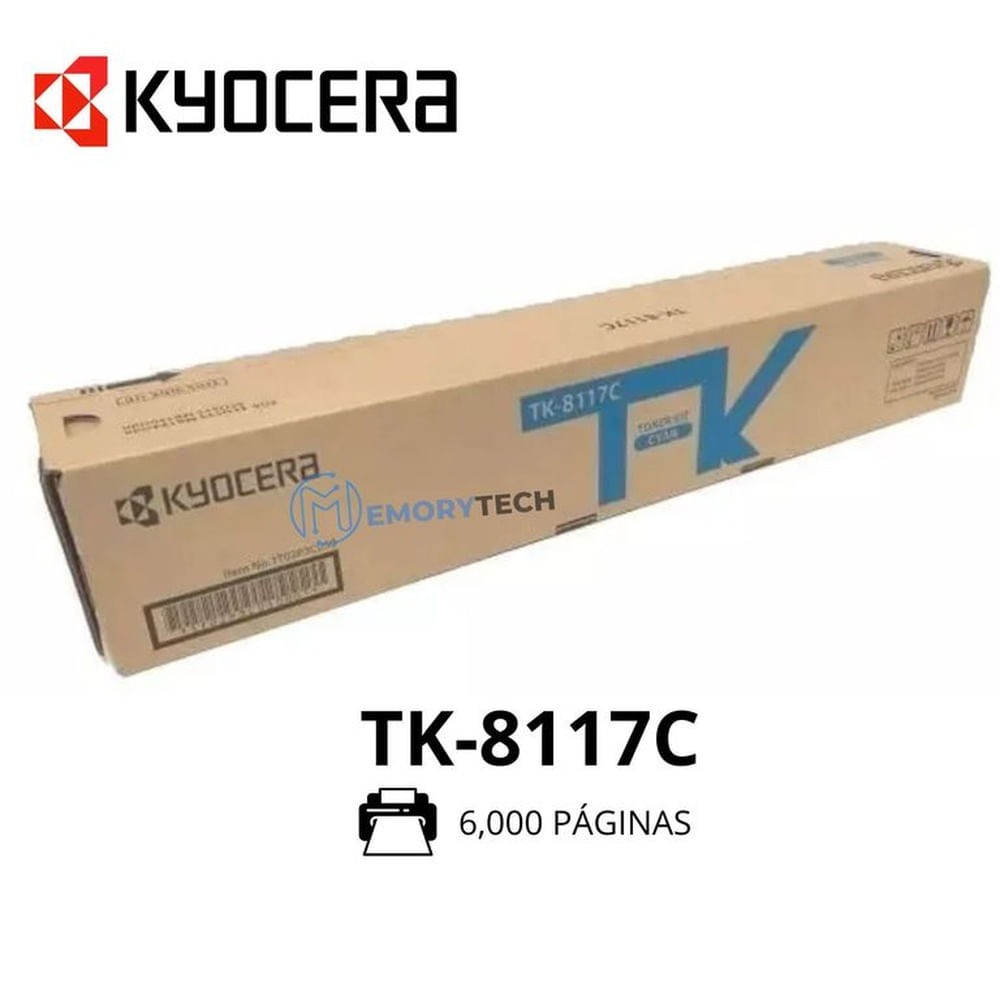 TONER KYOCERA TK-8117C ECOSYS M8124CIDN CYAN 6,000 PÁGINAS