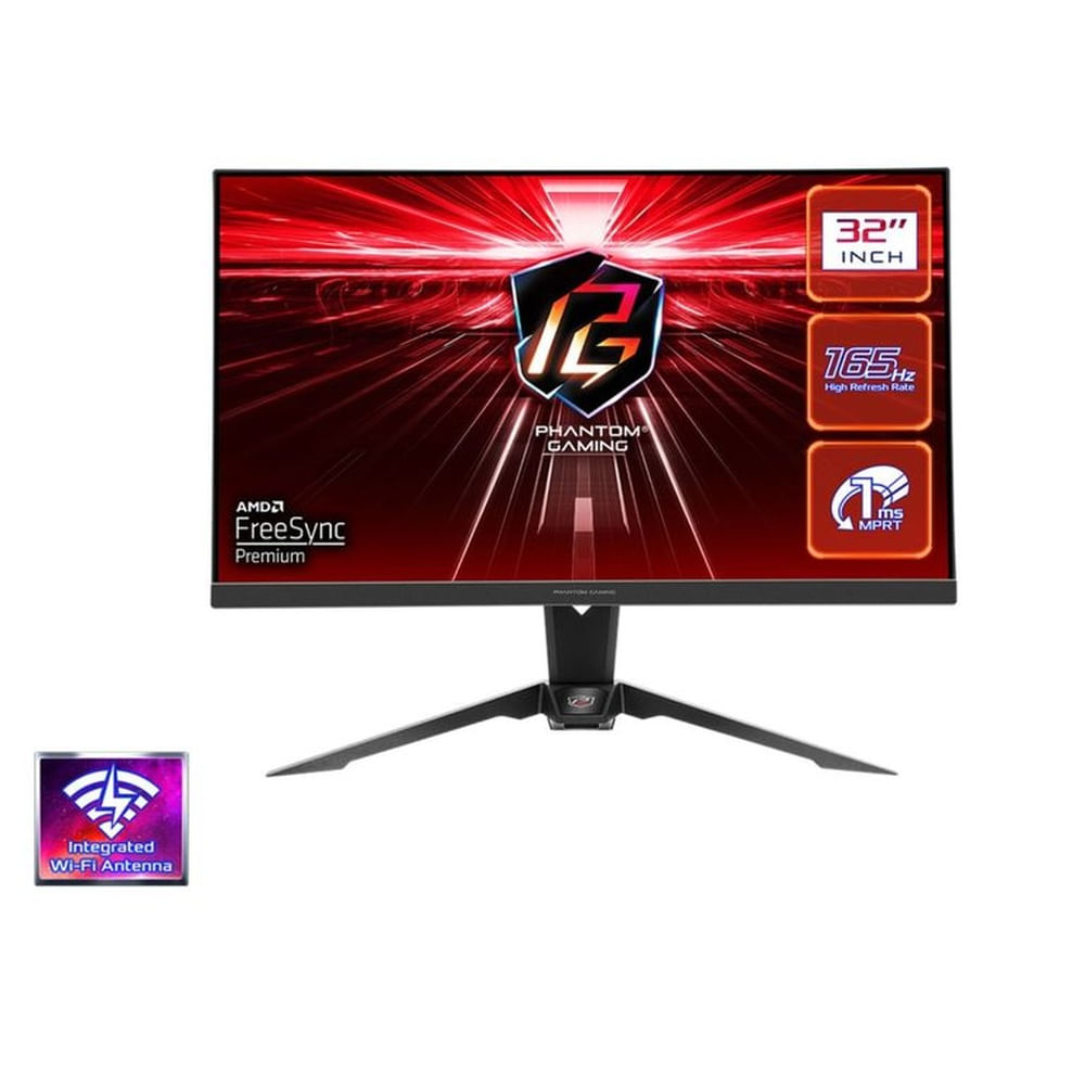 MONITOR GAMING ASROCK PHANTOM PG32QF2B 315 2K QHD 2560X1440 165HZ 1MS