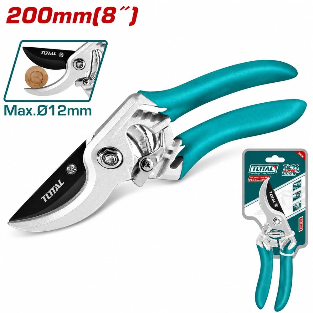 Tijera de Podar Total 220mm Corte 12mm Acero SK5 THT0109