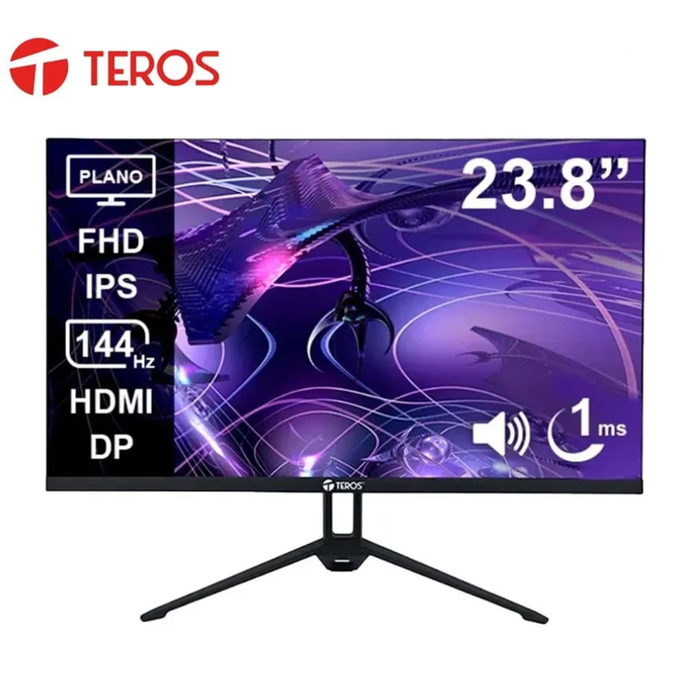 MONITOR TEROS IPS TE-2417S 23.8 144HZ/ 1MS/ FHD / HDMI/ DP/ VESA/ FREE
