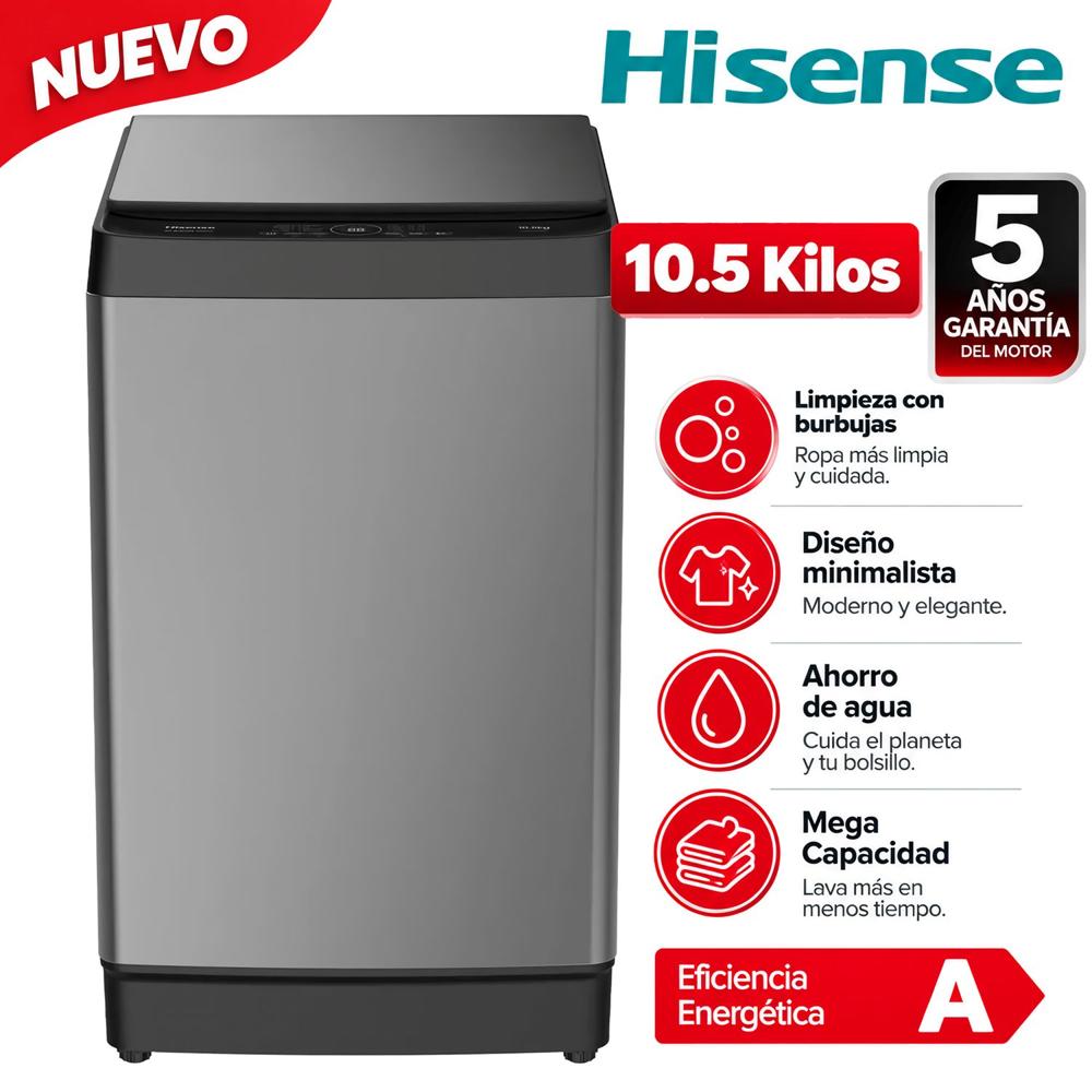 Lavadora Hisense Carga Superior 10.5 kg WT3K1131UT