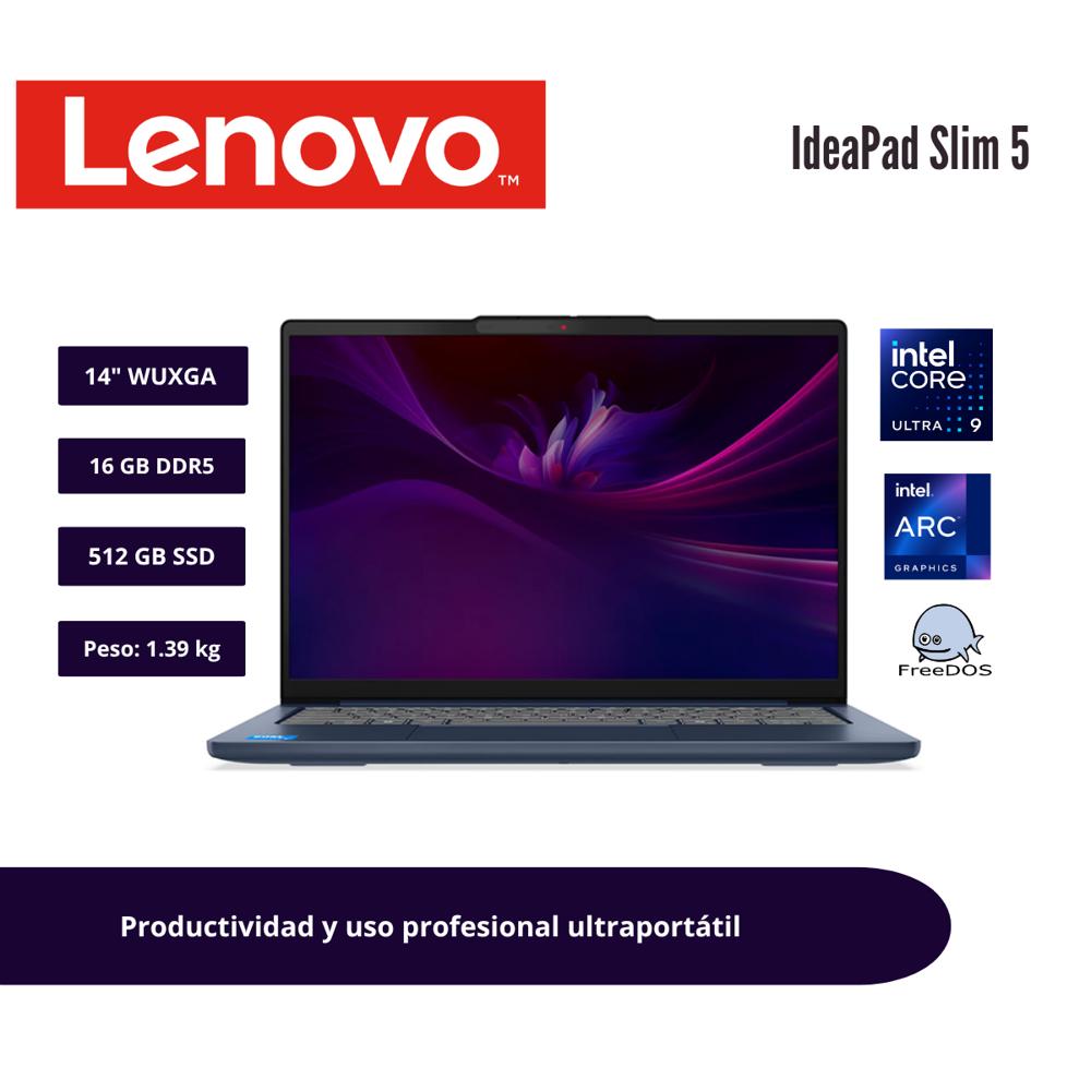 LAPTOP LENOVO IDEAPAD SLIM 5 14 WUXGA OLED CORE ULTRA 9 185H 16GB DDR5 512GB SSD