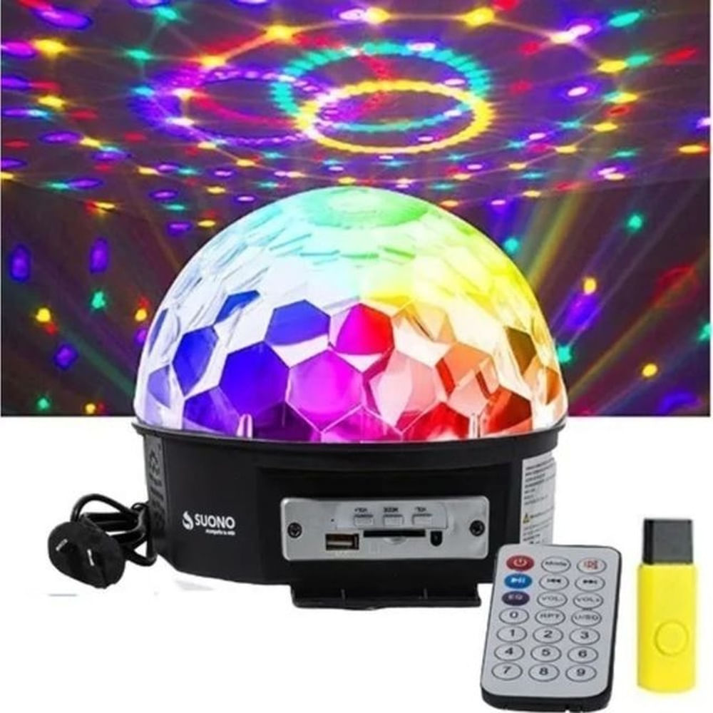 Parlante Mp3 Con Bluetooth Y Luces Disco Sicodélicas Audioritmico