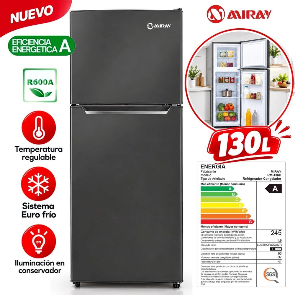 Refrigeradora RM-136H Black Euro Frío 130L