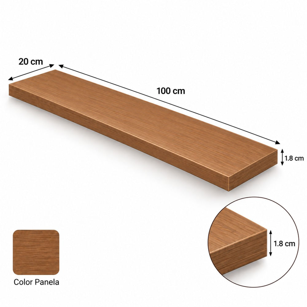 Repisa flotante de 100x20 de melamine Panela