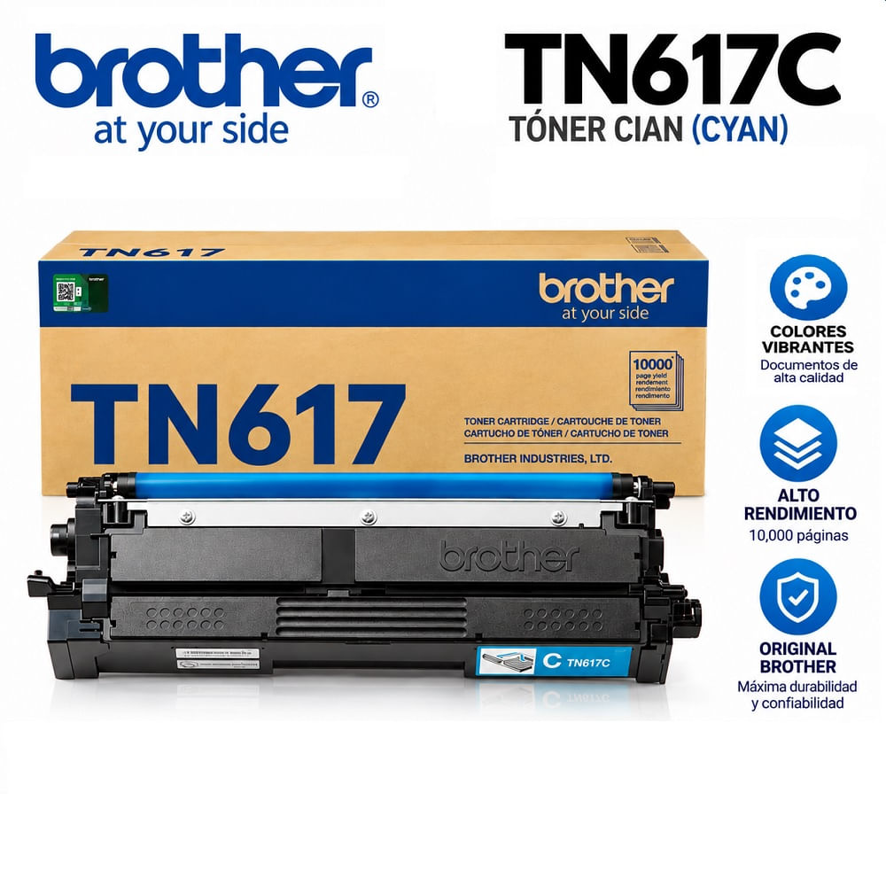 TONER BROTHER TN-617C MFC-L8970CDW 10K PAGINAS CYAN