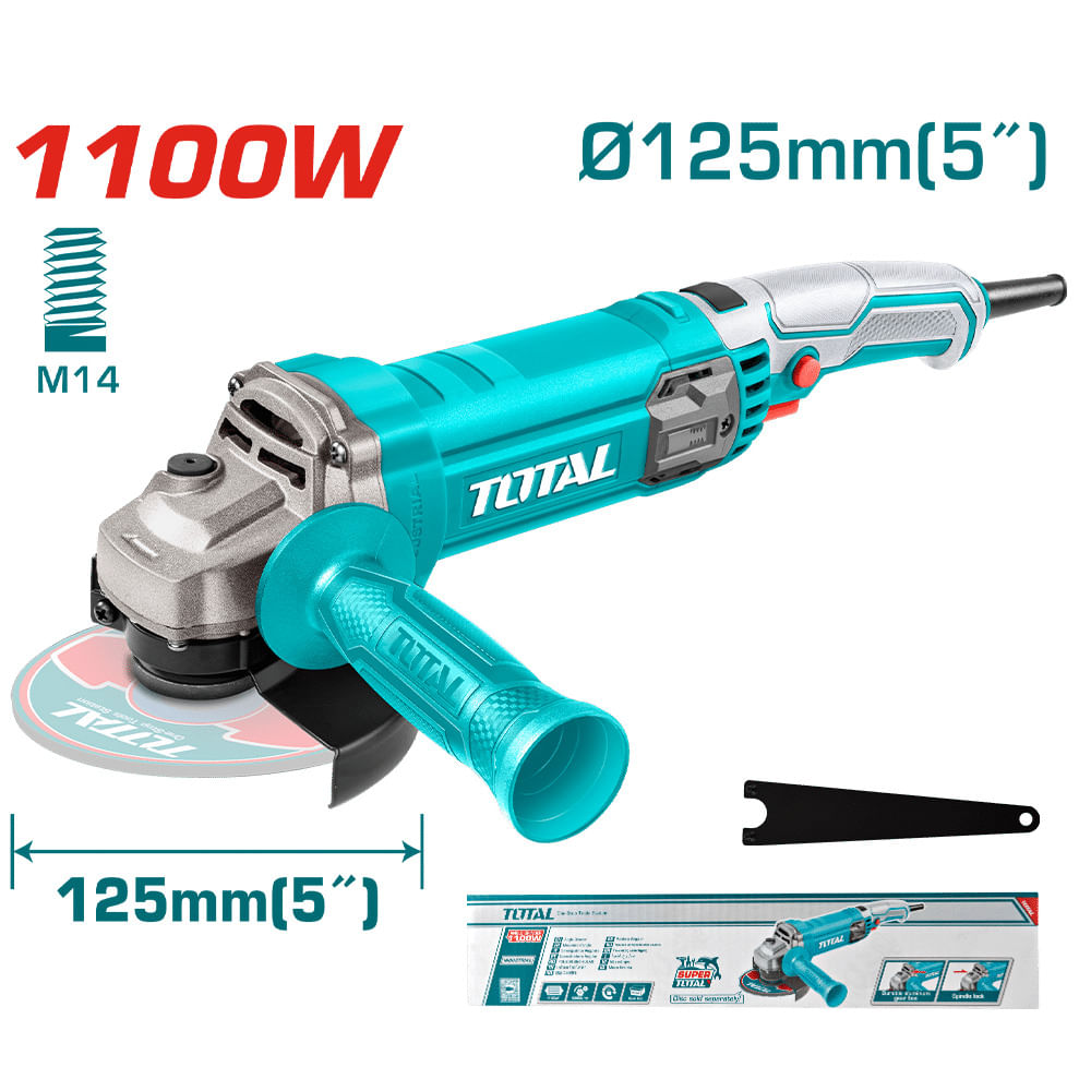 AMOLADORA ANGULAR 05 PULG 125mm 1100W M14 12000RPM MANGO LAR