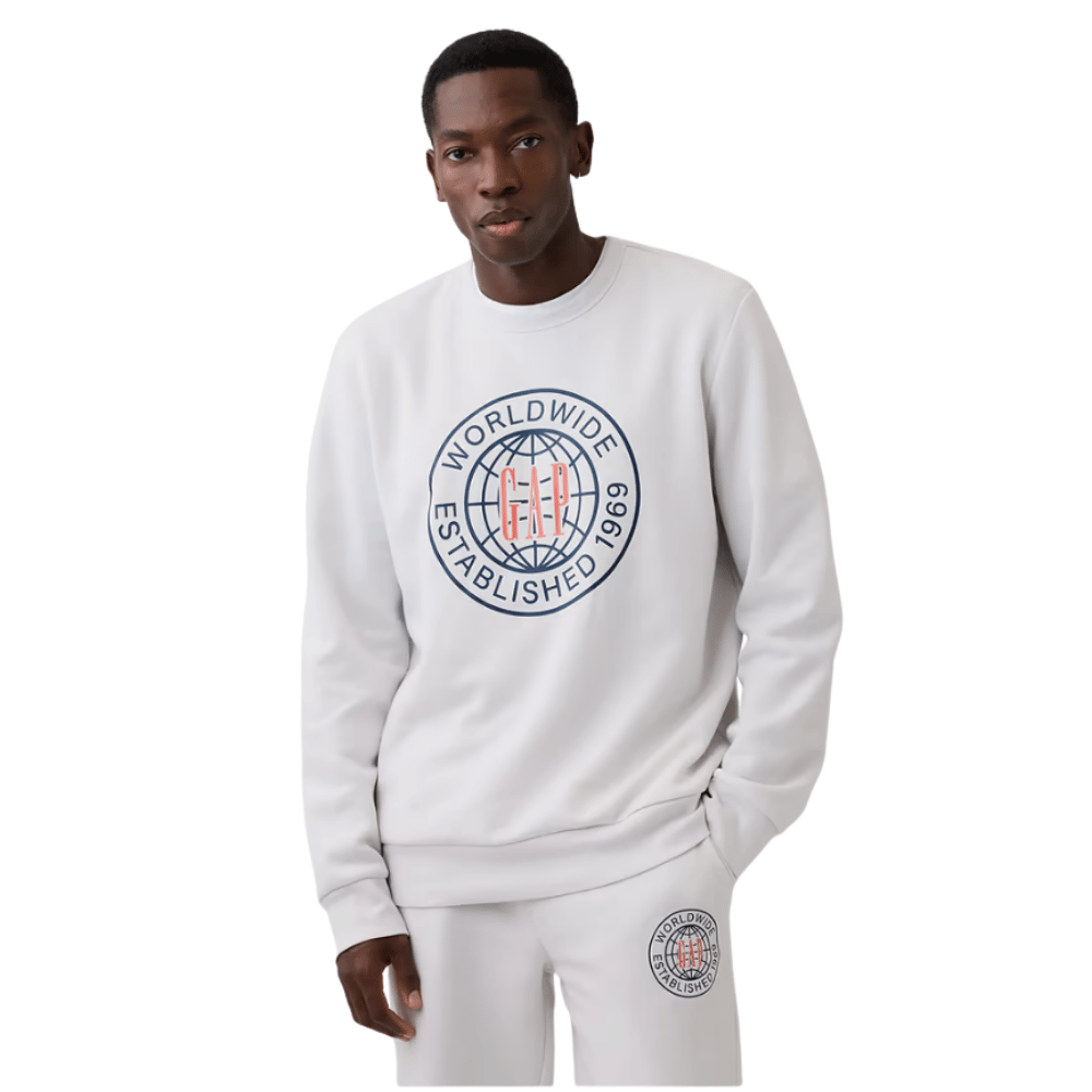 POLERA GAP RELAXED GRAPHIC SILVER SWAN T-L