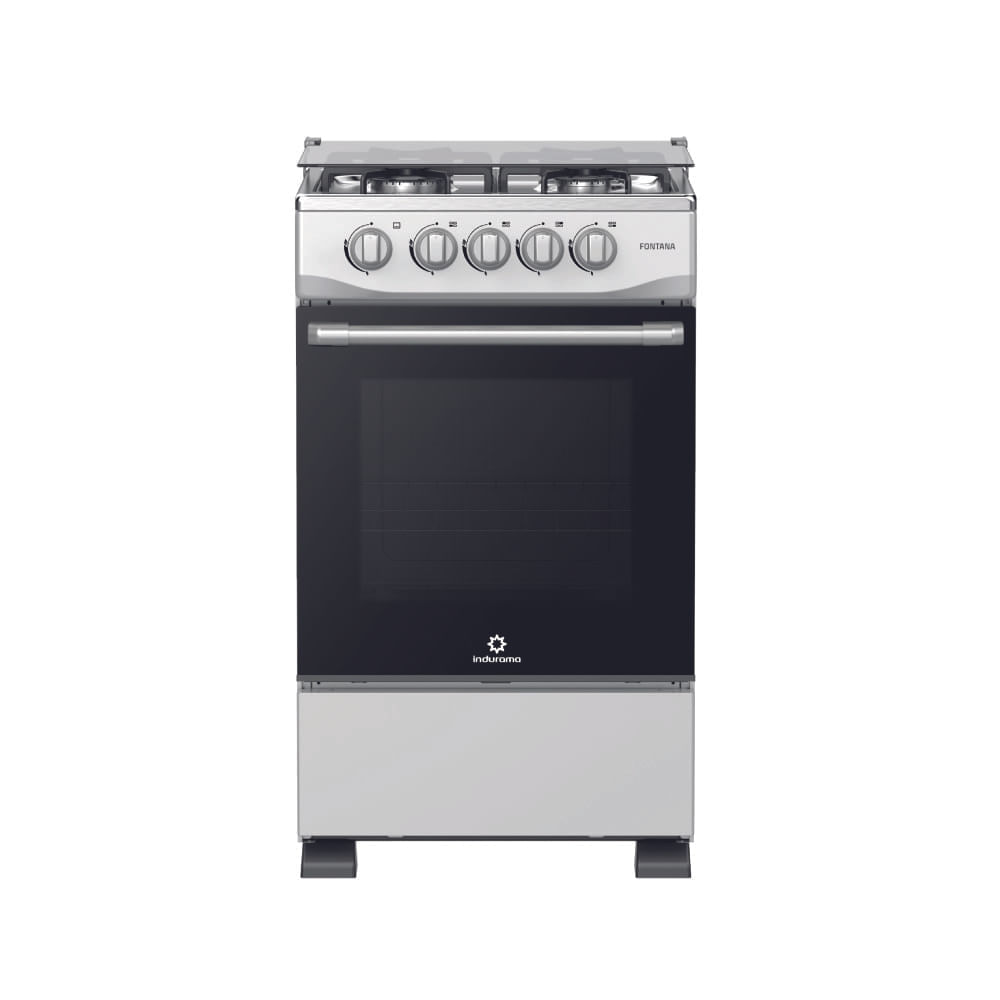 Cocina a Gas Indurama Fontana 20 pulgadas Gris con 4 Hornillas