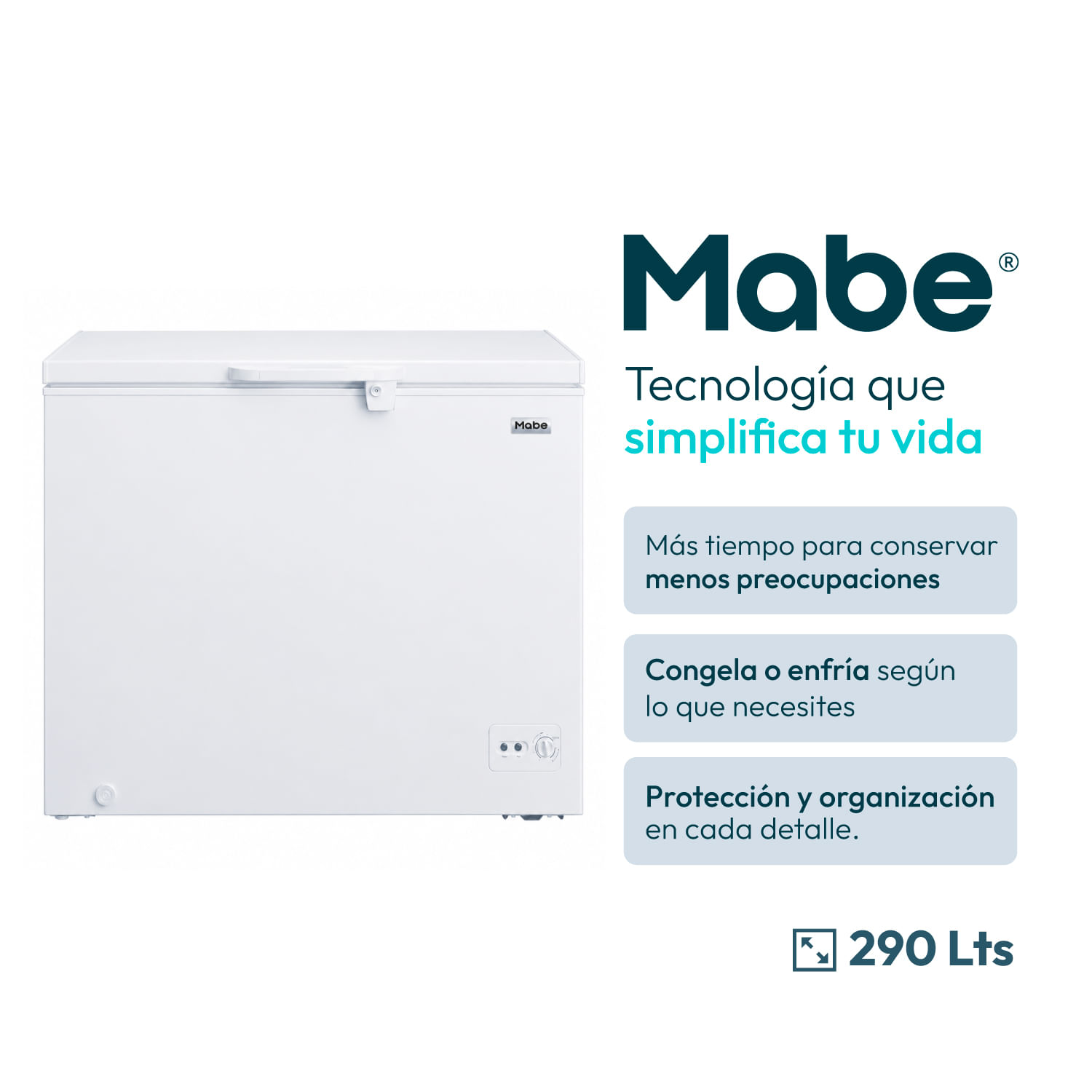 Congelador Mabe 290 L Frost CHM300PB2 Blanco